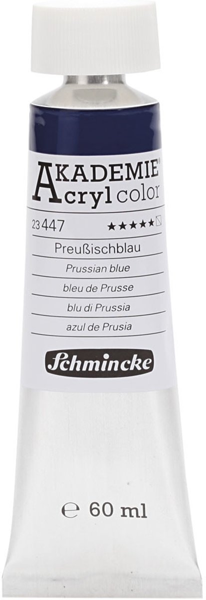 Schmincke AKADEMIE® Acryl color , prussian blue (447), semi-transparent, , 60ml [HOB-318720]